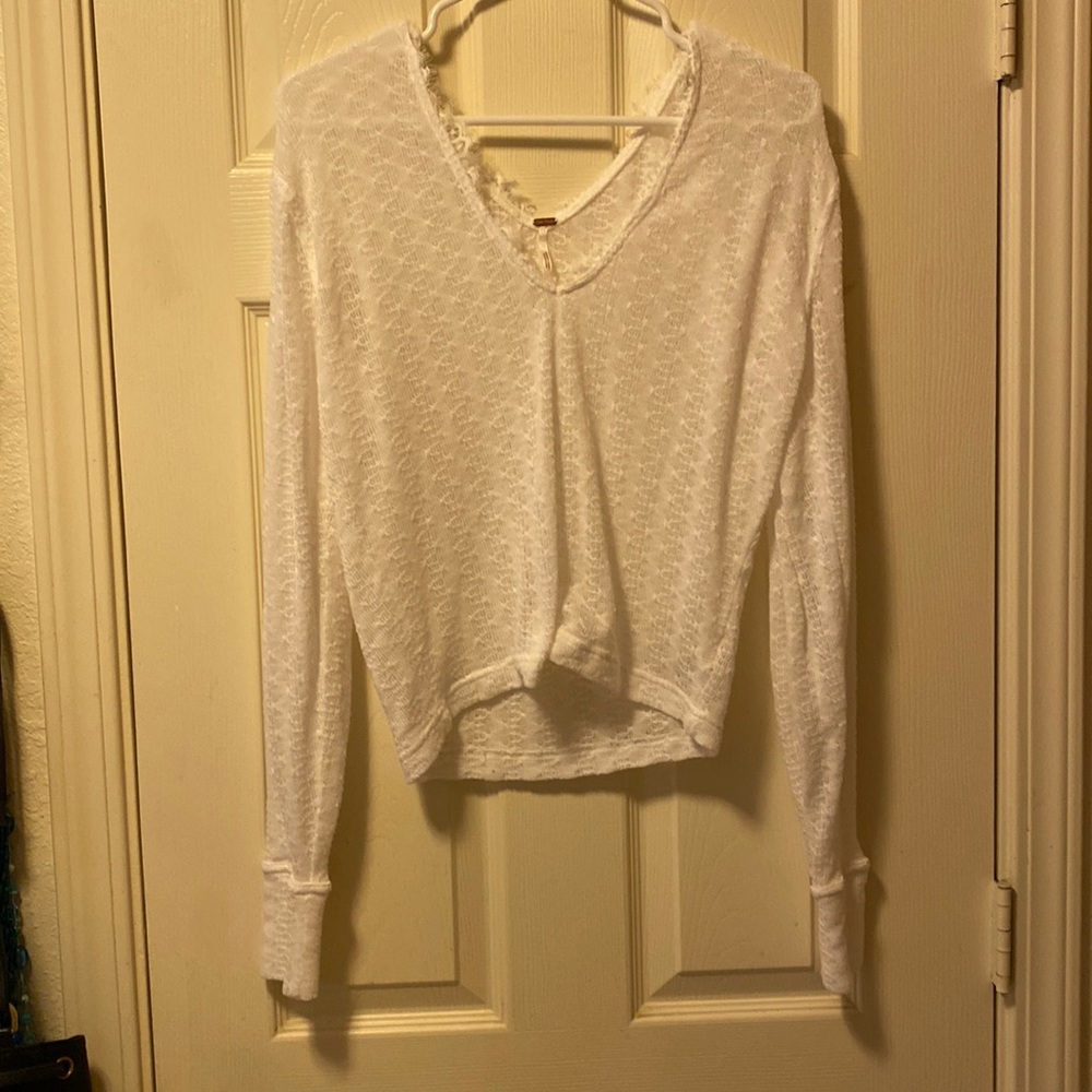 Free People Knit Sheer Top